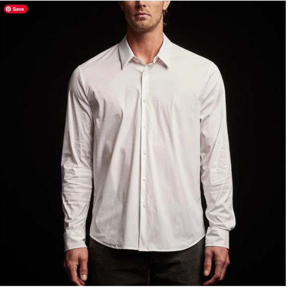 James Perse Mens Button up Shirt  size 4 XL MATTE STRETCH POPLIN DRESS SHIRT - Picture 1 of 10